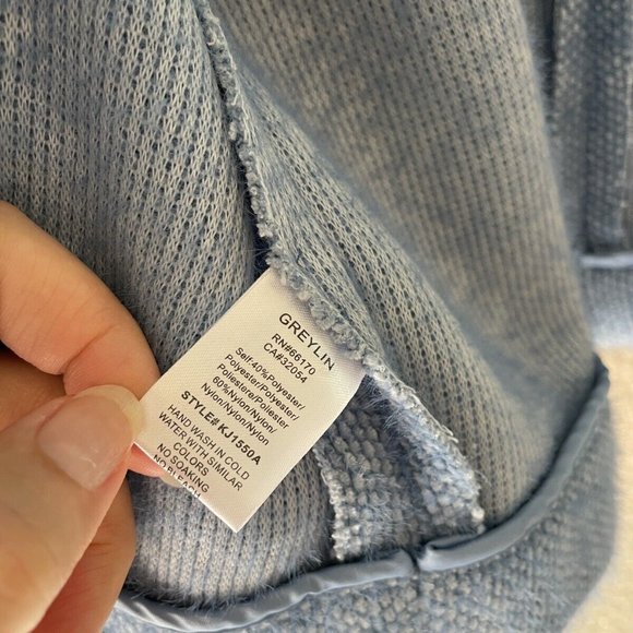 Anthropologie Greylin Blue Jacket Regular/Classic Button Front Jacket S - Picture 12 of 13